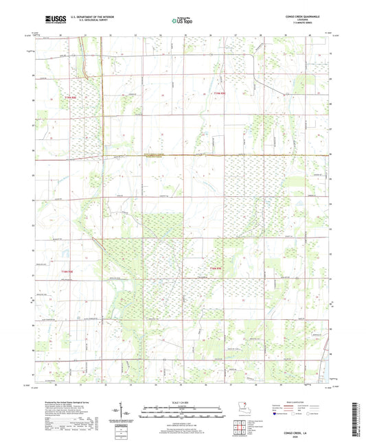 Congo Creek Louisiana US Topo Map Image