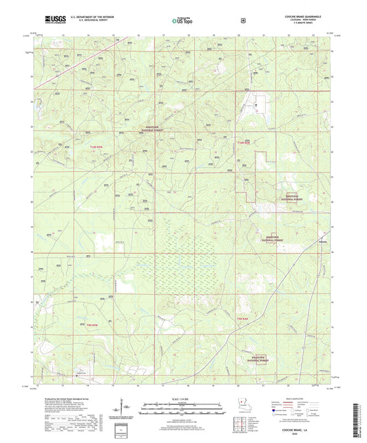 Coochie Brake Louisiana US Topo Map Image