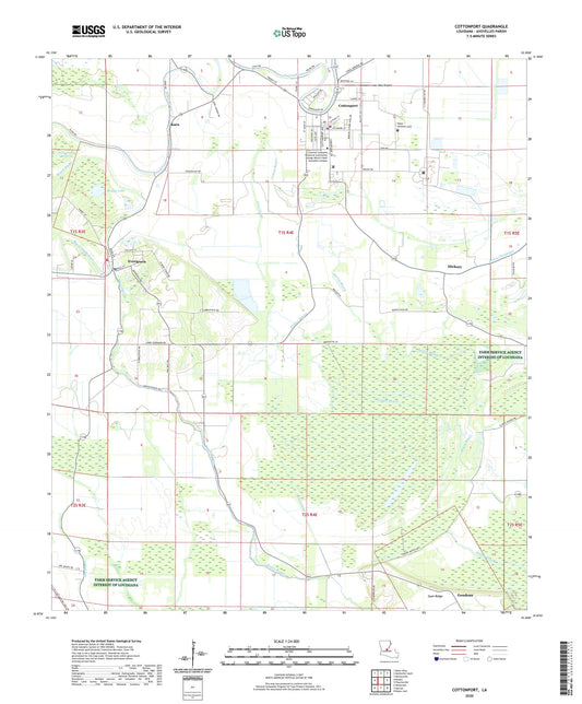 Cottonport Louisiana US Topo Map Image