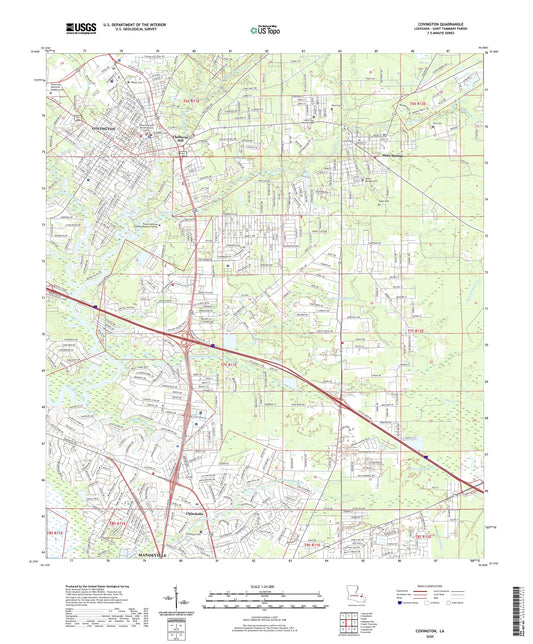 Covington Louisiana US Topo Map Image
