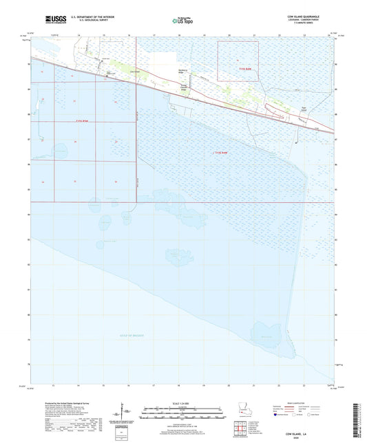 Cow Island Louisiana US Topo Map Image