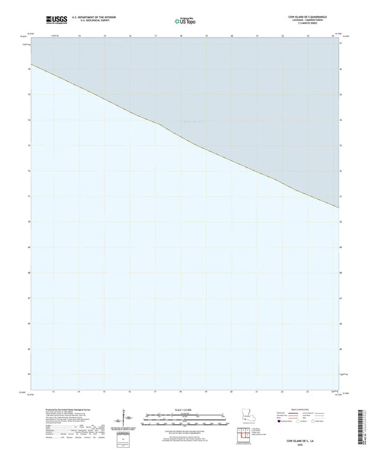 Cow Island OE S Louisiana US Topo Map Image