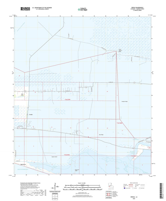 Creole Louisiana US Topo Map Image