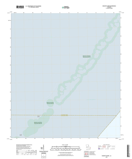 Curlew Islands Louisiana US Topo Map Image