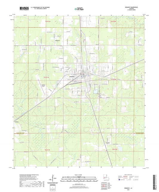 DeQuincy Louisiana US Topo Map Image