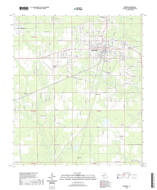 DeRidder Louisiana US Topo Map Image