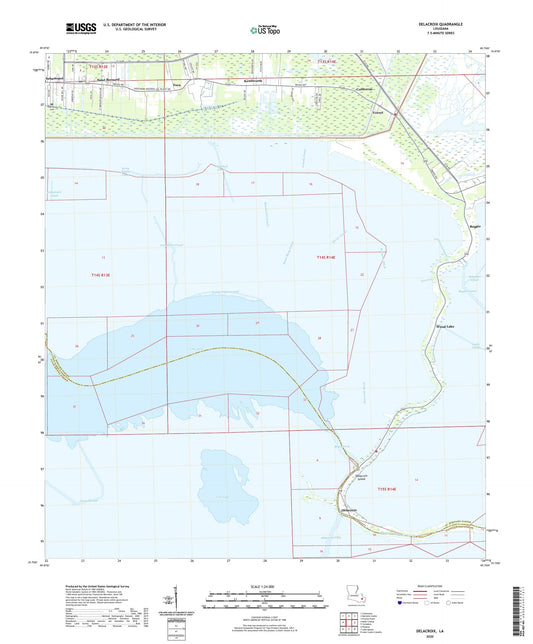 Delacroix Louisiana US Topo Map Image