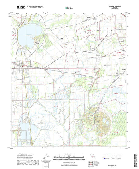 Delcambre Louisiana US Topo Map Image