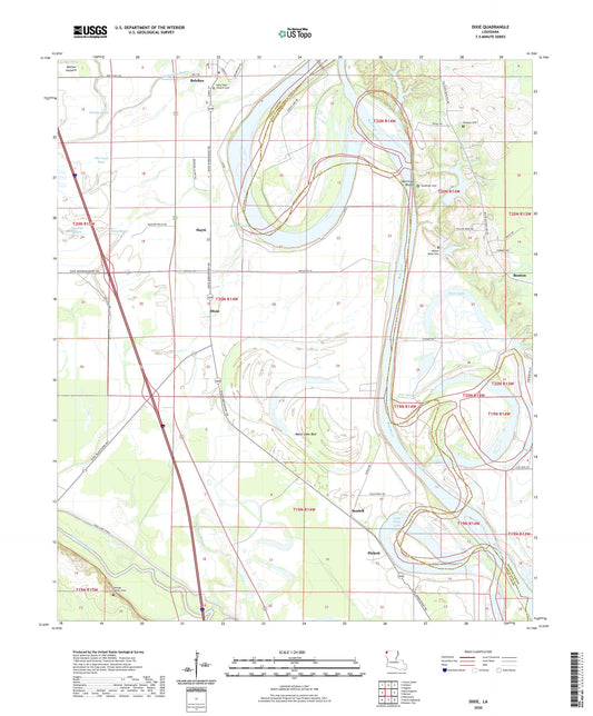 Dixie Louisiana US Topo Map Image