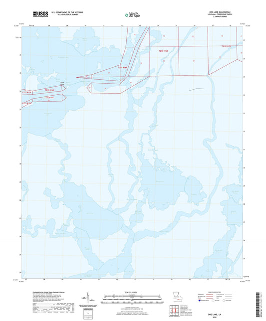Dog Lake Louisiana US Topo Map Image