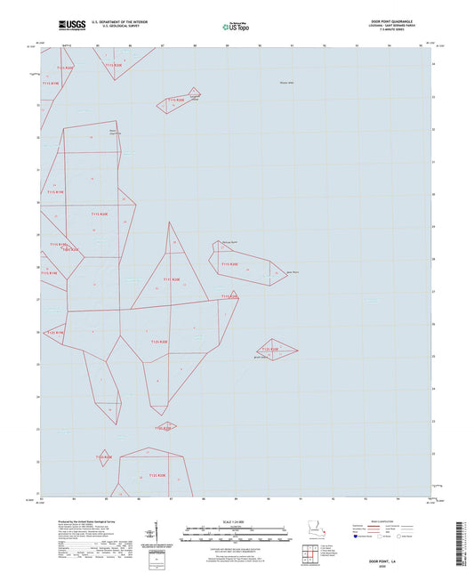Door Point Louisiana US Topo Map Image