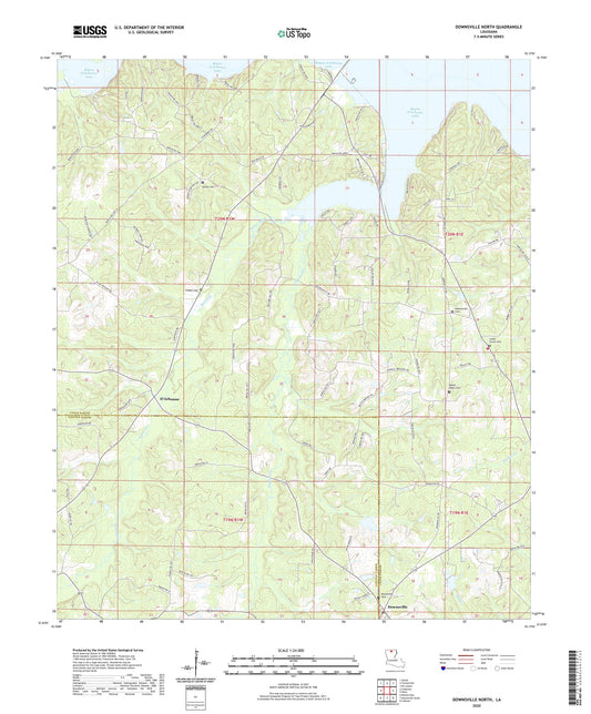 Downsville North Louisiana US Topo Map Image