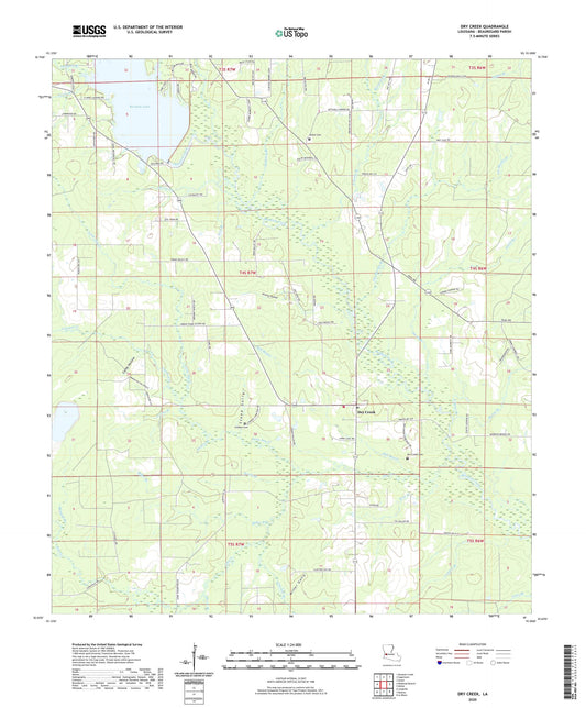 Dry Creek Louisiana US Topo Map Image