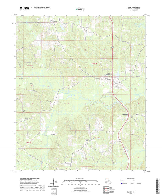 Dubach Louisiana US Topo Map Image