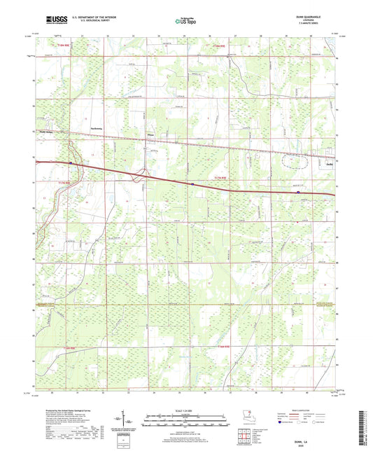Dunn Louisiana US Topo Map Image