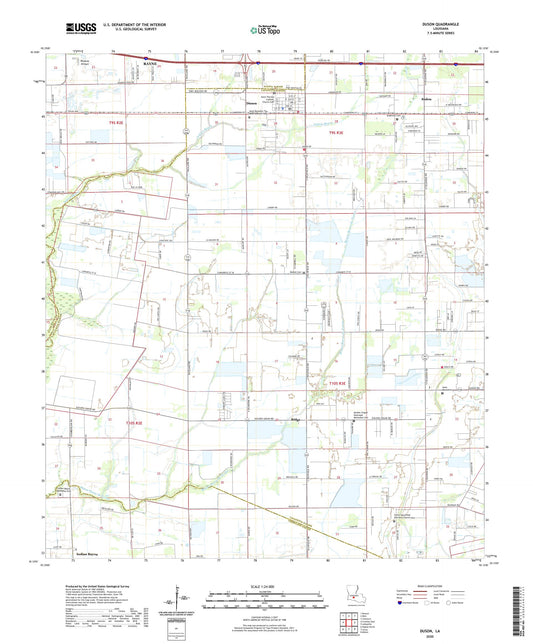 Duson Louisiana US Topo Map Image