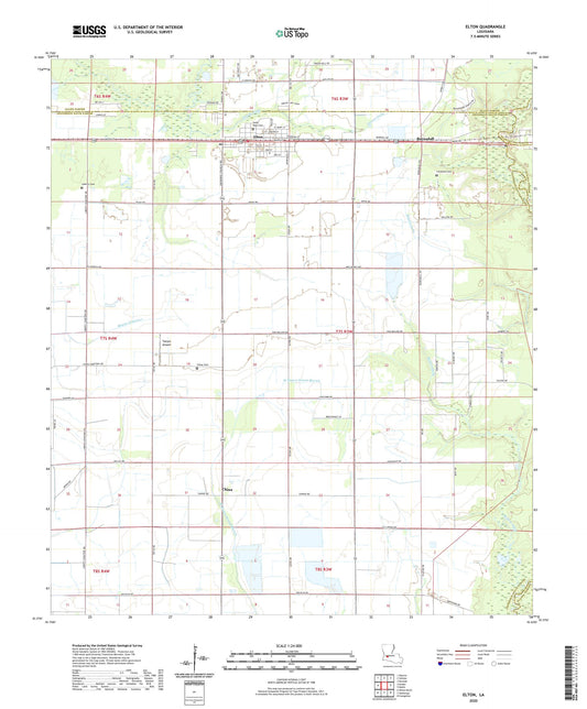 Elton Louisiana US Topo Map Image