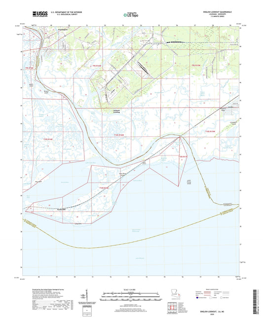 English Lookout Louisiana US Topo Map Image