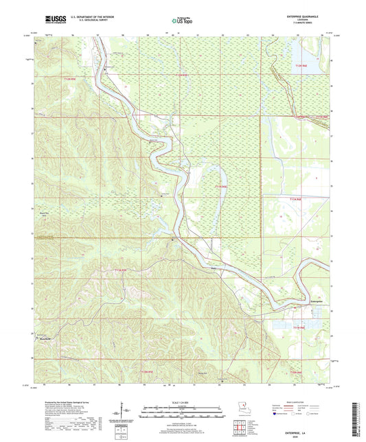 Enterprise Louisiana US Topo Map Image