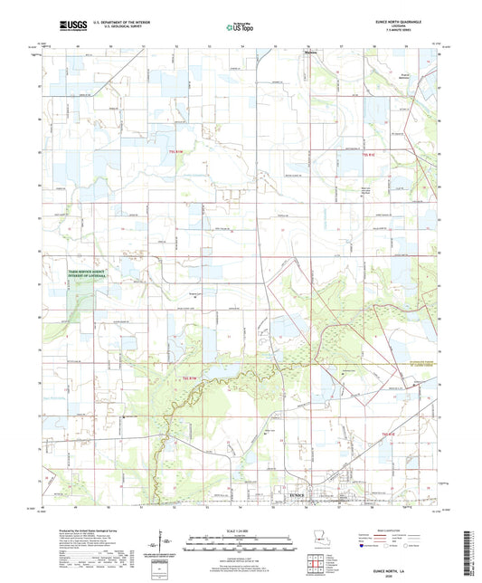 Eunice North Louisiana US Topo Map Image
