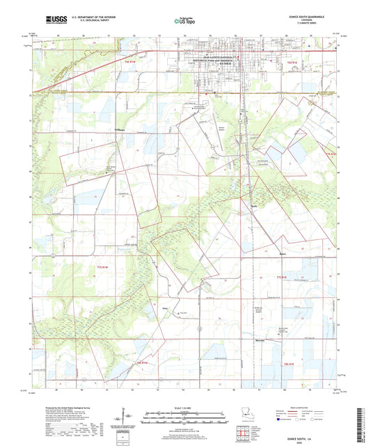 Eunice South Louisiana US Topo Map Image