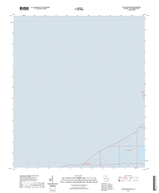 False Mouth Bayou Louisiana US Topo Map Image