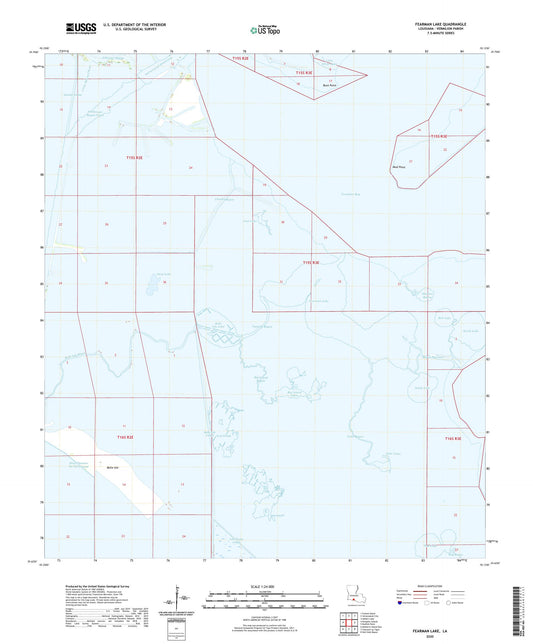 Fearman Lake Louisiana US Topo Map Image