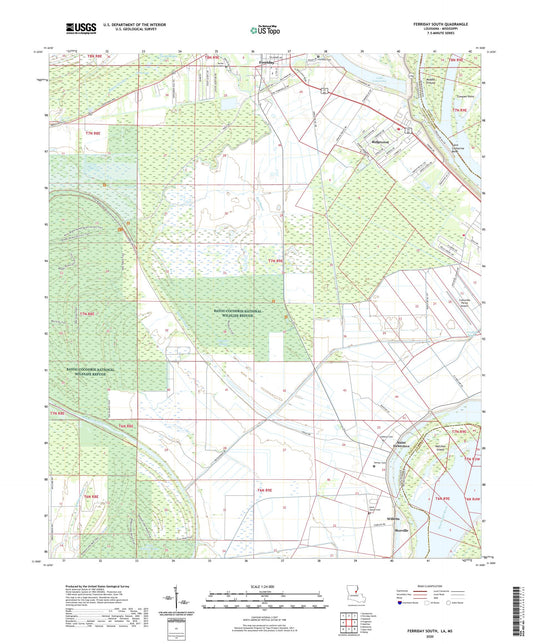 Ferriday South Louisiana US Topo Map Image