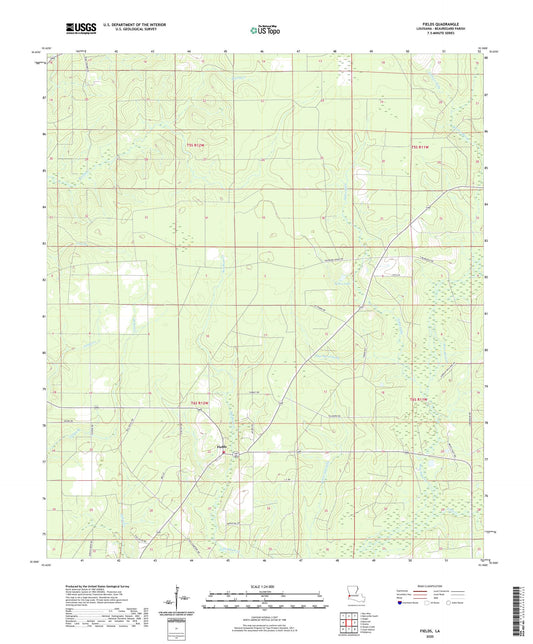 Fields Louisiana US Topo Map Image