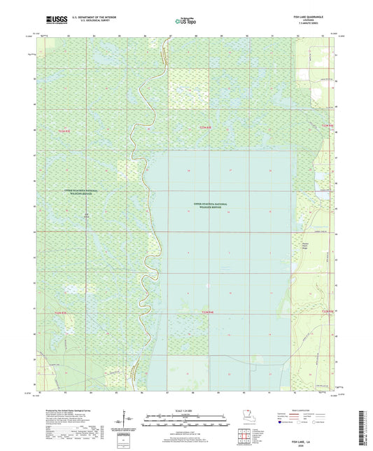 Fish Lake Louisiana US Topo Map Image