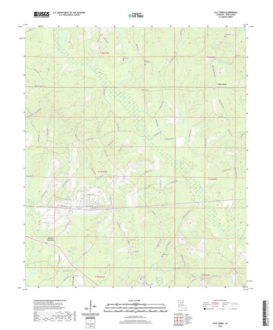 Flat Creek Louisiana US Topo Map Image