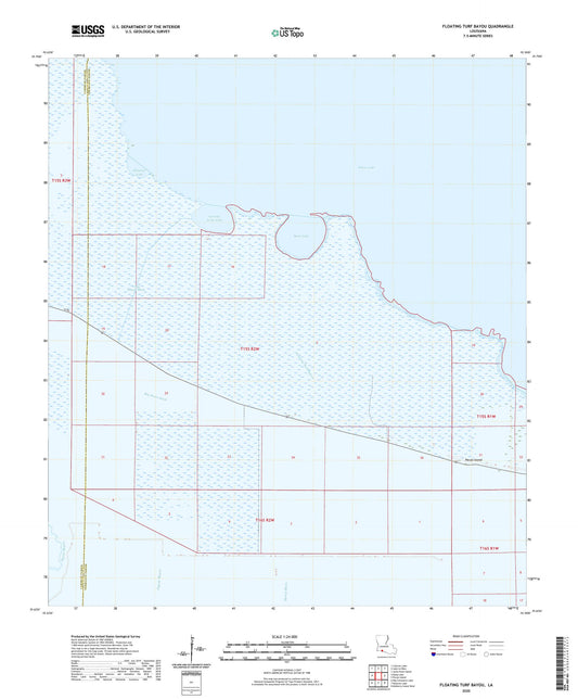 Floating Turf Bayou Louisiana US Topo Map Image