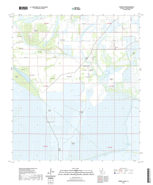 Forked Island Louisiana US Topo Map Image