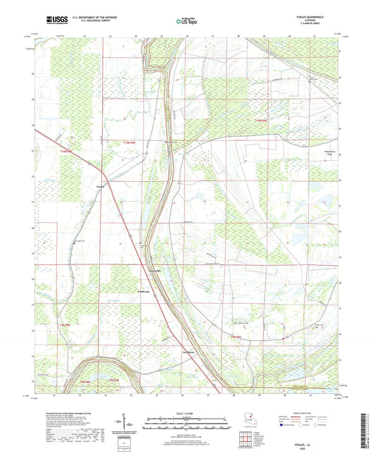 Foules Louisiana US Topo Map Image