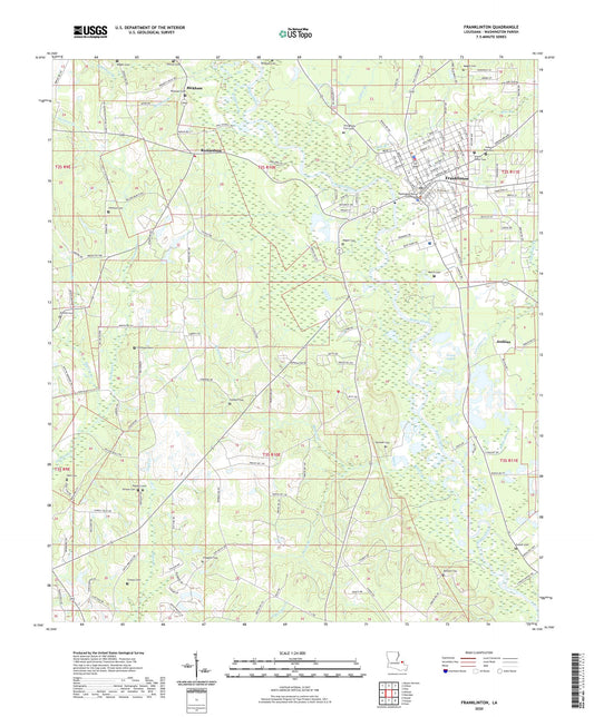 Franklinton Louisiana US Topo Map Image