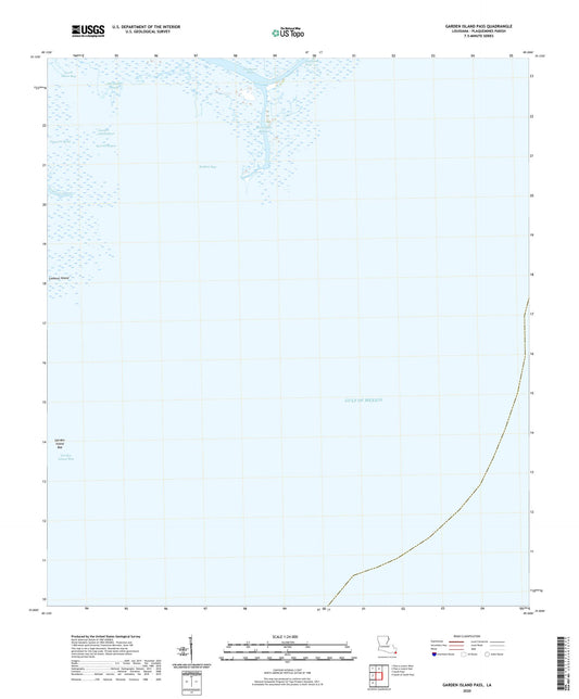 Garden Island Pass Louisiana US Topo Map Image
