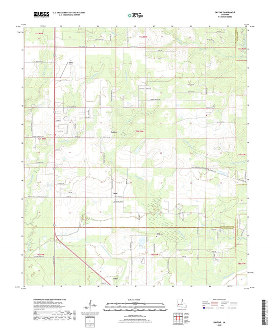 Gaytine Louisiana US Topo Map Image