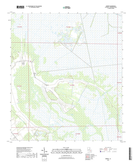 Gheens Louisiana US Topo Map Image