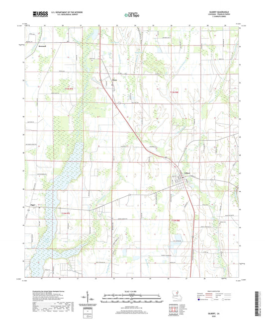 Gilbert Louisiana US Topo Map Image