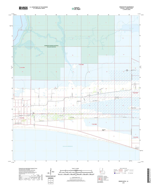 Grand Bayou Louisiana US Topo Map Image