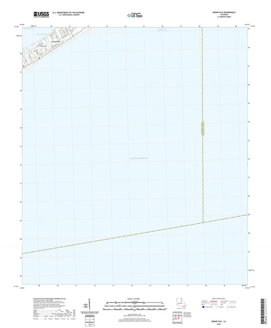 Grand Isle Louisiana US Topo Map Image