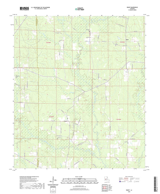 Grant Louisiana US Topo Map Image
