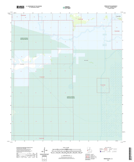 Greens Bayou Louisiana US Topo Map Image