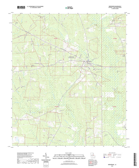 Greensburg Louisiana US Topo Map Image
