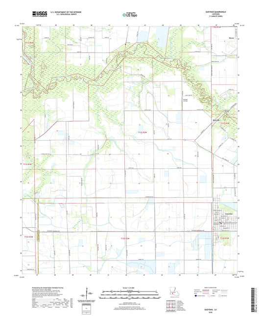 Gueydan Louisiana US Topo Map Image