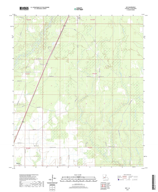 Guy Louisiana US Topo Map Image