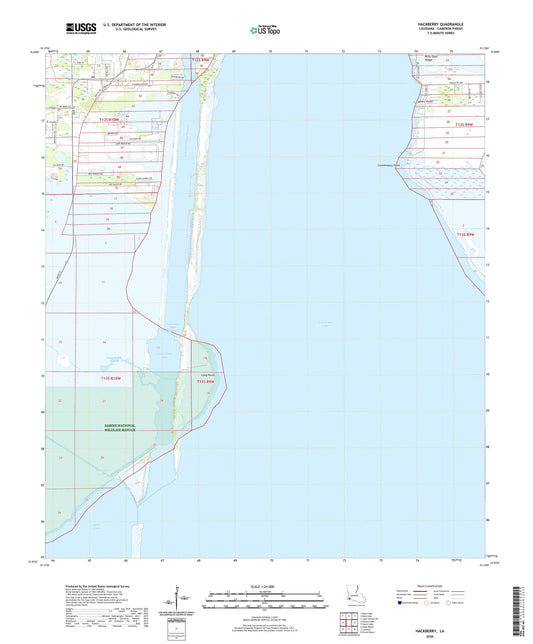 Hackberry Louisiana US Topo Map Image