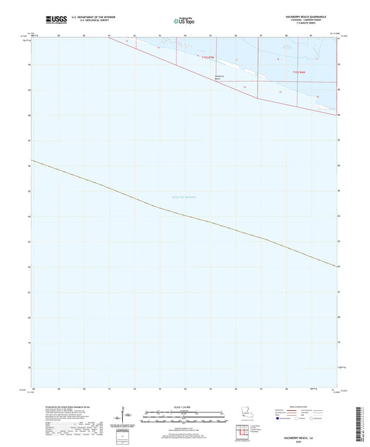 Hackberry Beach Louisiana US Topo Map Image