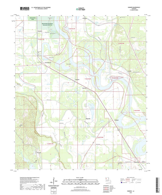 Harmon Louisiana US Topo Map Image