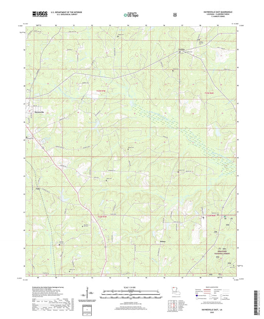 Haynesville East Louisiana US Topo Map Image